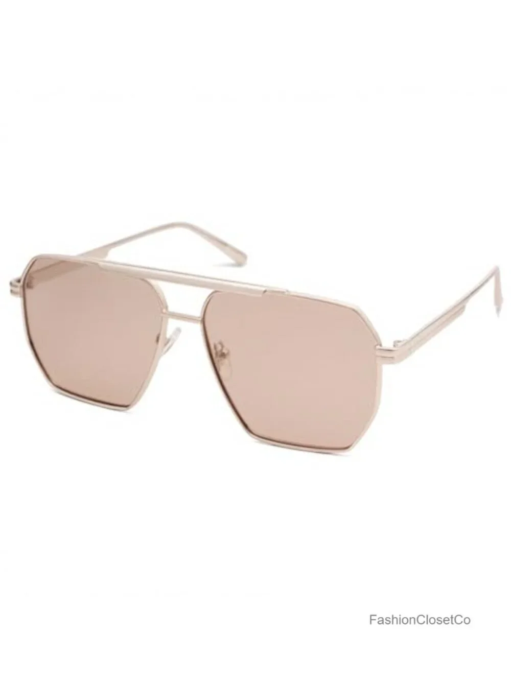 Retro Oversized Square Polarized Sunglasses Metal Frame UV400